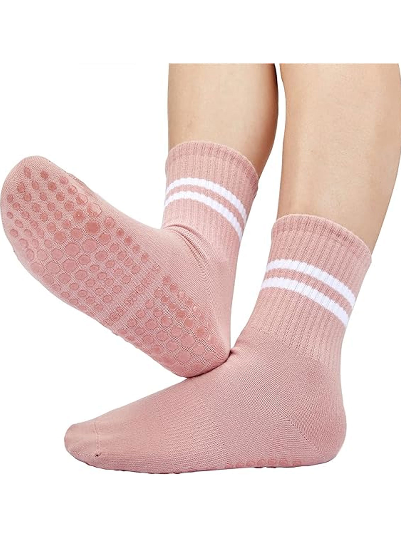 3 Pairs of Yoga Socks, Non-Sli - Grip Sock Yoga 评论和价格
