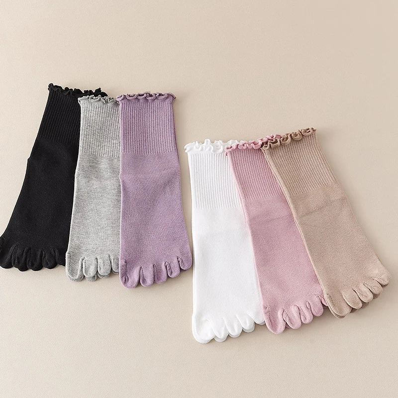 1/5 Pairs Women Five Toe Crew  - Toe Sock Split 评论和价格