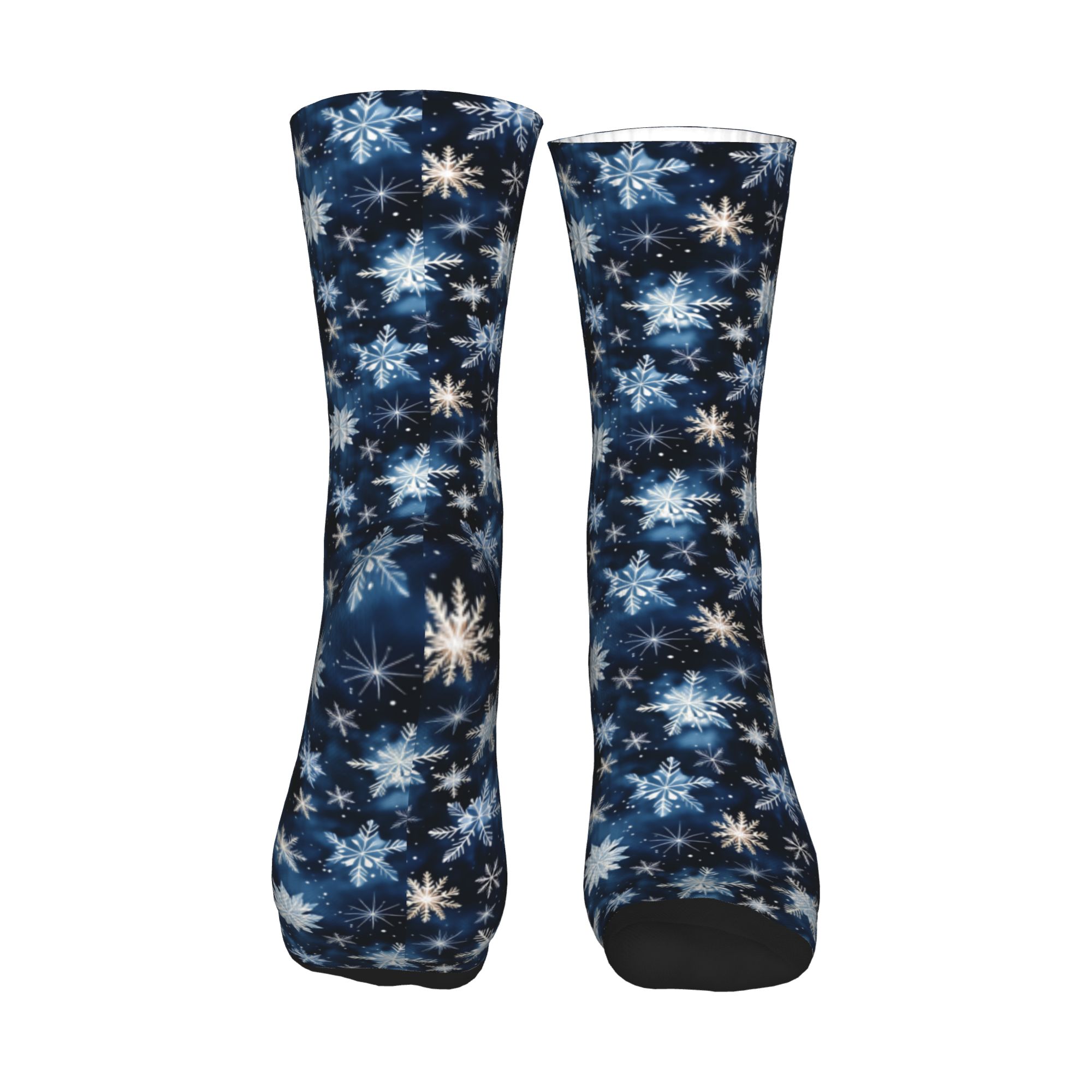Navy Blue Snowflake Pattern Me - Dress Sock Men 评论和价格