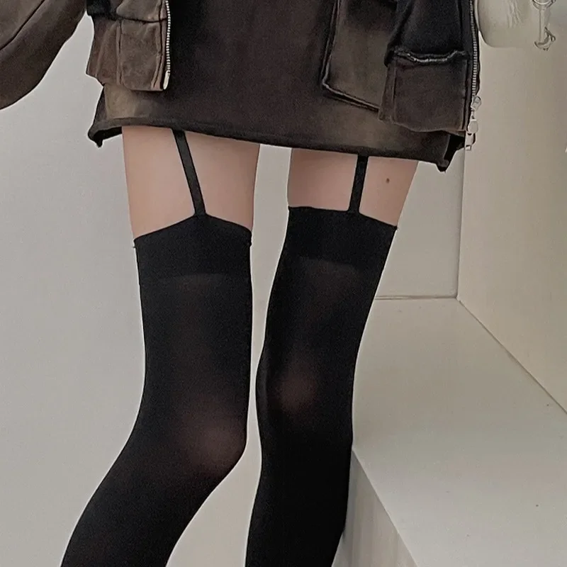 Women Suspender Wide-banded Ve - Knee High Sock Women 评论和价格