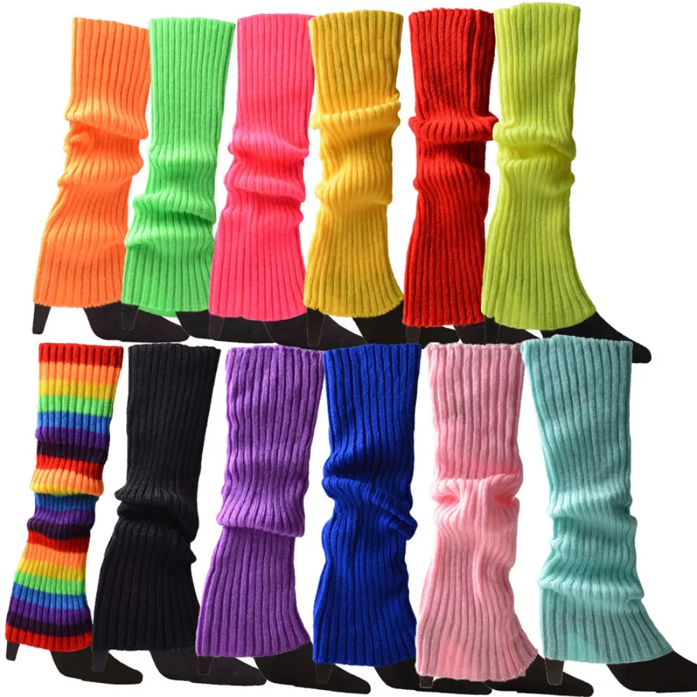 Women Halloween 80s Neon Color - Knee High Sock Women 评论和价格